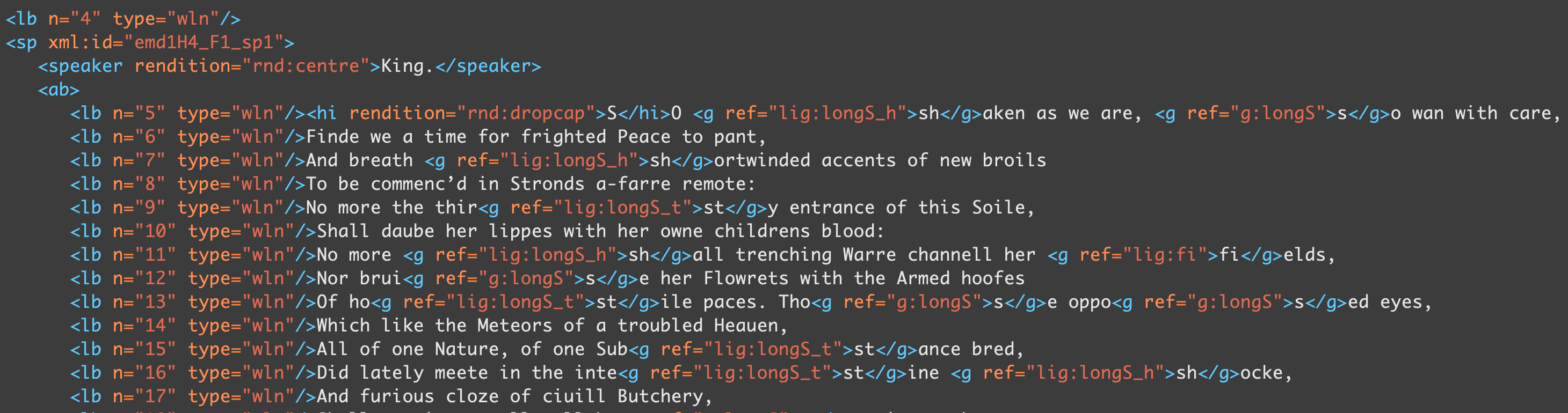 
                                 An Oxygen file open to show numbered lb elements
                              
